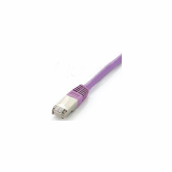 Equip Patchcord S/FTP, Cat6A, 0,5m, růžový (605657)