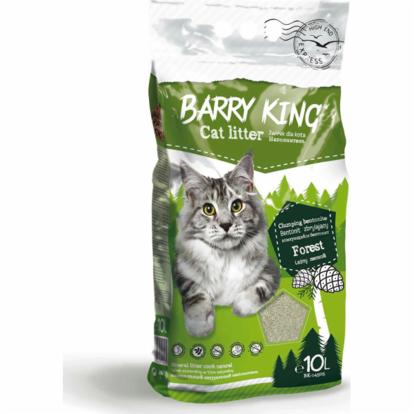 Bentonitové stelivo pro kočky Barry King Forest 10L