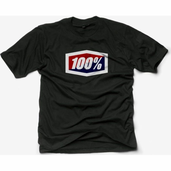 100% tričko 100% OFICIÁLNÍ krátký rukáv černá vel. L (NOVÉ)