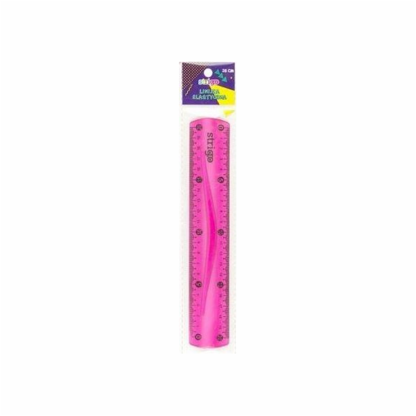 Strigo Pružné pravítko 20 cm růžové STRIGO