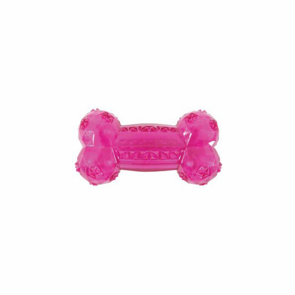 Zolux TPR POP hračka kost 14 cm, růžová