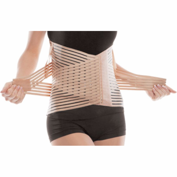 TOROS-GROUP Pevný porézní nosný pás béžový velikost 4 (213P)