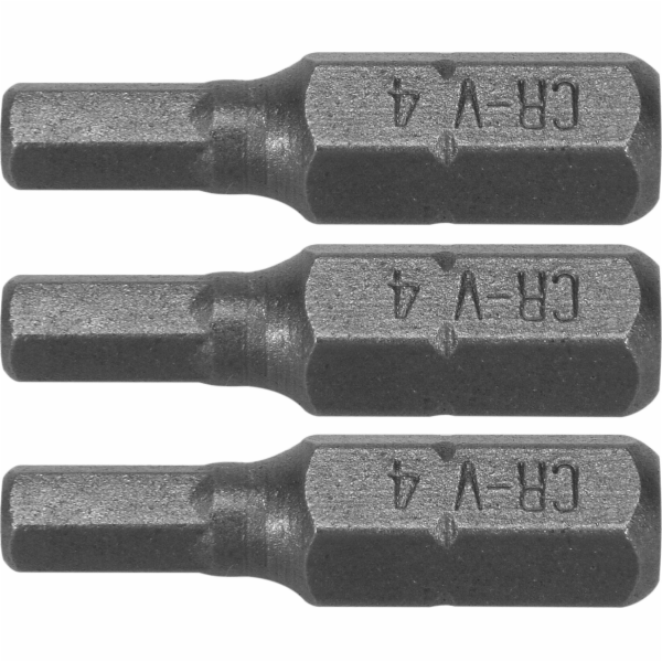 Šroubovací bity Dedra Hex H4x25mm, 3 ks blistr (18A04H40-03)