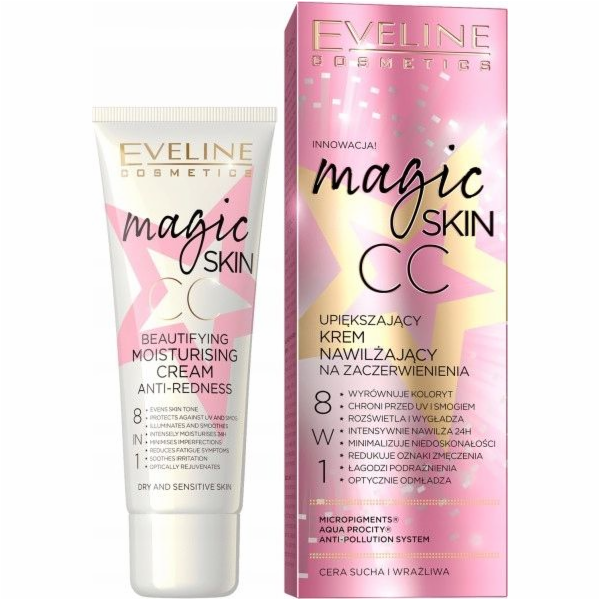 Eveline Magic Skin Cc hydratační krém na zarudnutí