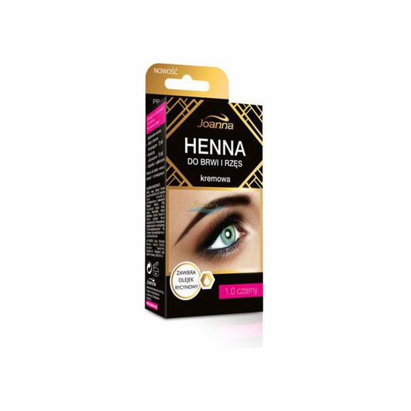 Joanna Henna na obočí a řasy krém č. 1.0 černý 15 ml