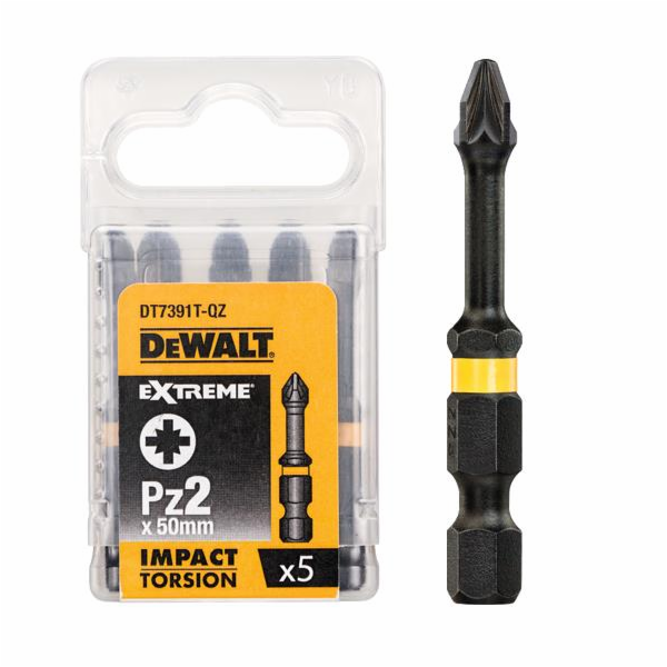 Dewalt Šroubovací bity 50mm Torsion Pz2 5ks. (DT7391T)
