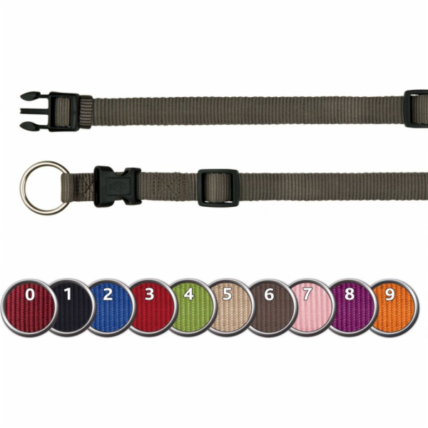 Obojek Trixie Premium, S–M: 25–40 cm/15 mm, modrý