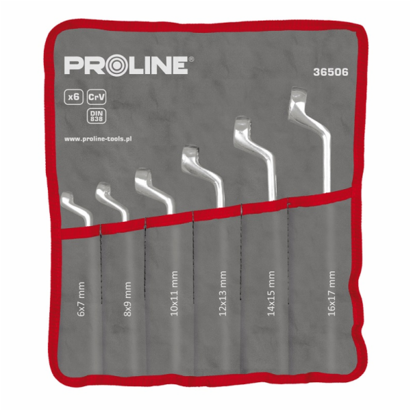 Proline Sada zakřivených očkových klíčů 6-22mm 8 ks. (36508)