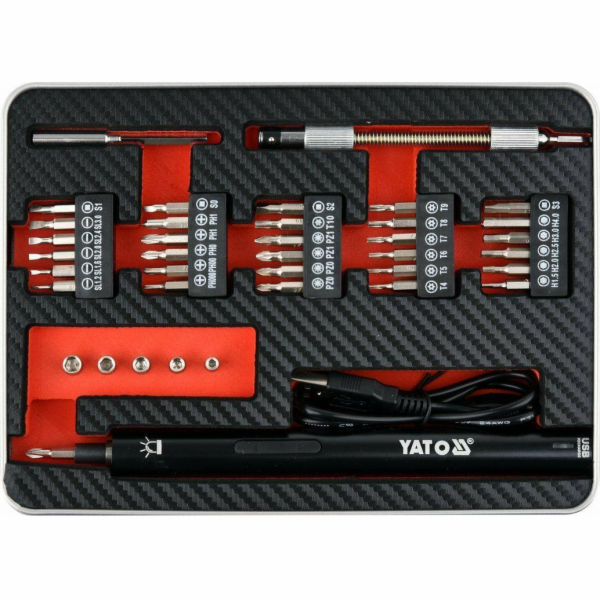 Yato Precision Screwdriver AKU 3,6V S BITEM 39 ks. YT-27930