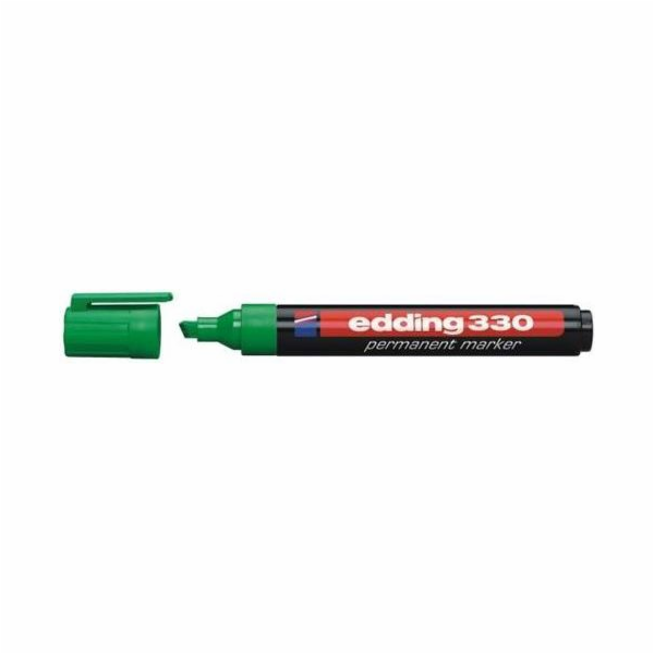 Edding Permanentní popisovač 330, zkosený hrot, zelený (E...