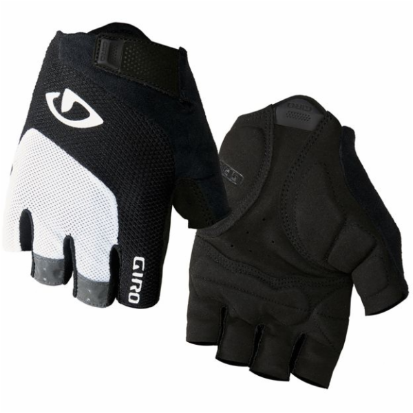 GIRO Bravo Gel cyklistické rukavice bílá černá velikost M...