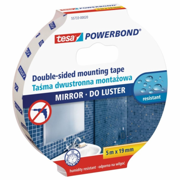 Tesa Oboustranná montážní páska POWERBOND na zrcadla 5m 1...