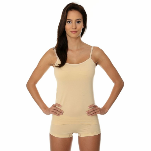 Brubeck Dámské tričko Košilka COMFORT COTTON béžová velik...