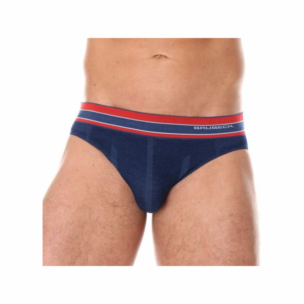 Brubeck Pánské slipy ACTIVE WOOL BE10110 tmavě modrá, vel...
