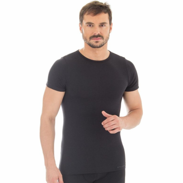 Brubeck Pánské tričko s krátkým rukávem COMFORT WOOL, gra...