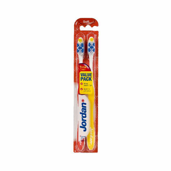 Jordan Total Clean zubní kartáček měkký 1 balení - 2 kusy...