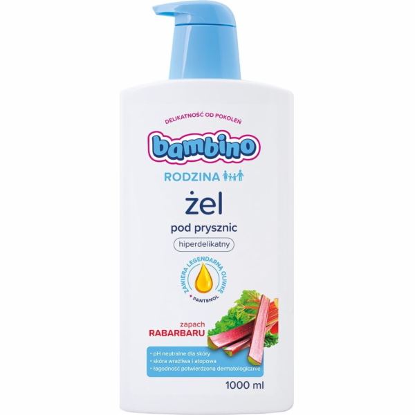 Gel Bambino Family s hyperjemnou vůní rebarbory