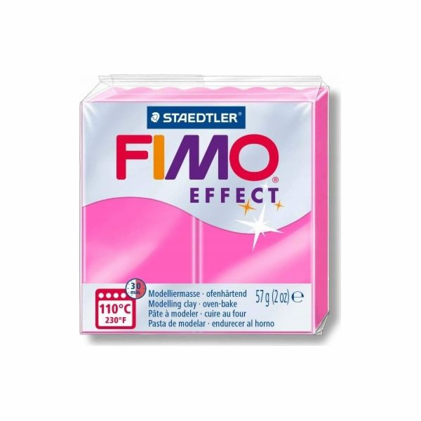 Fimo termosetová hmota Kostka neonově růžová 57g