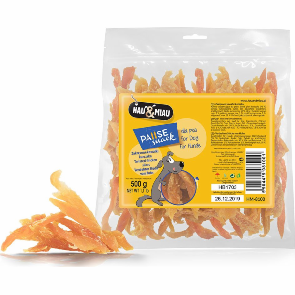 Hau Miau HM Psí pochoutka sušené kuřecí maso 94% 1/2 kg u...