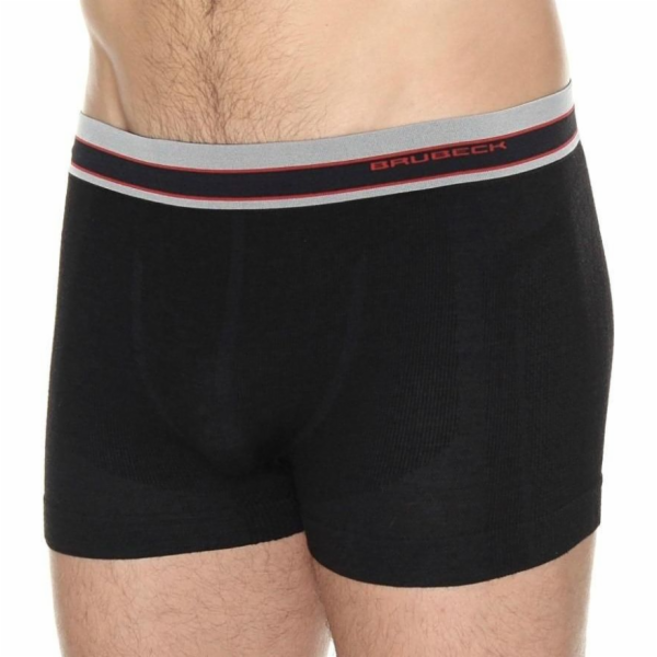 Brubeck Merino Active Wool pánské boxerky, černé, velikost L