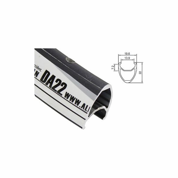 ALEXRIMS DA22 silniční ráfek 700x28 děr. boční CNC černá ...