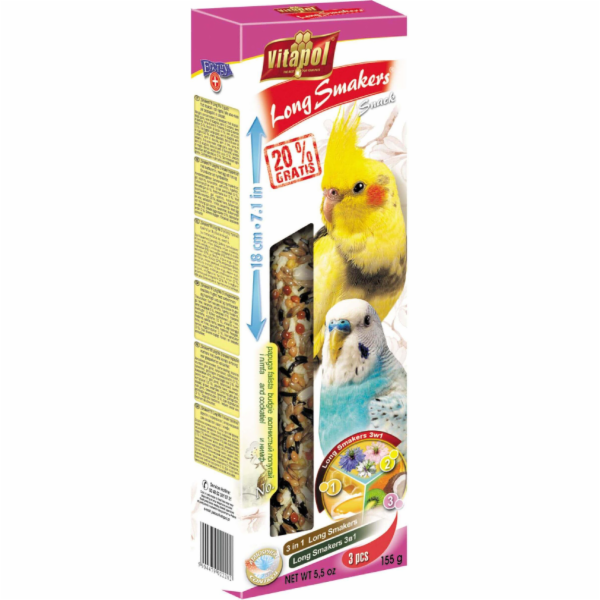 Vitapol Smakers Long mix 3 příchutí tropické ovoce/černý ...