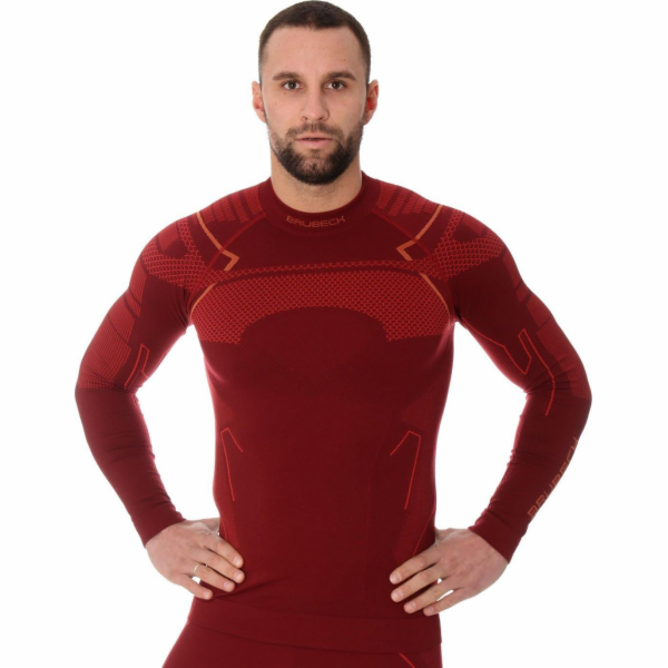 Brubeck LS13040A Pánská mikina THERMO vínová XL