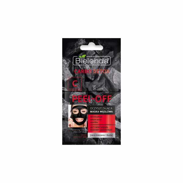 Bielenda Carbo Detox Carbon slupovací čistící maska 2x6g