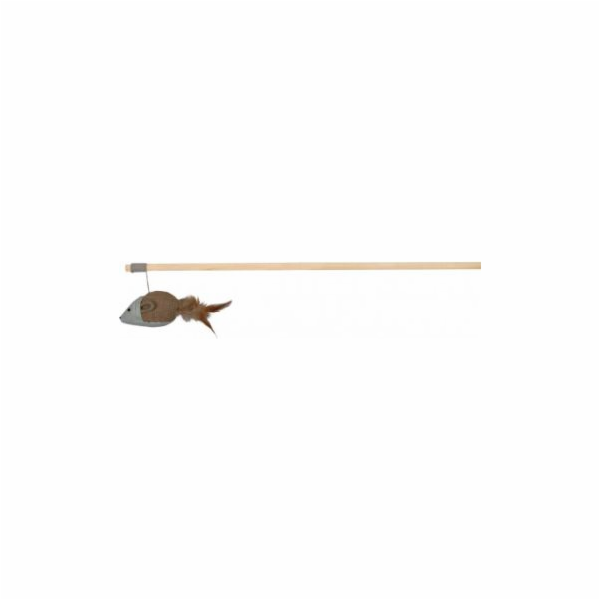 Trixie Rybářský prut Myš s peřím 50 cm