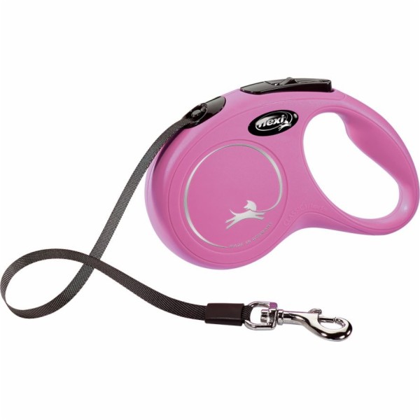 Vodítko Flexi New Classic Automatické S 5m Růžové