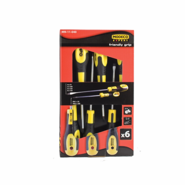 Sada šroubováků Modeco FRIENDLY GRIP 6 ks. - MN-11-040