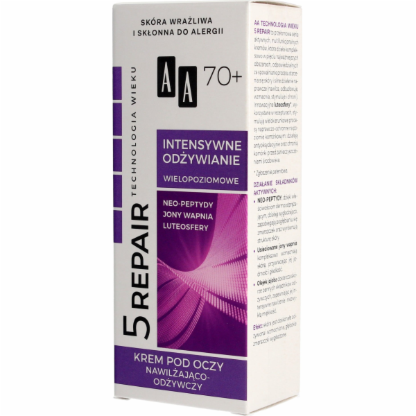 AA Eye Cream Age Technology 5Repair 70+ Intensive Nourish...