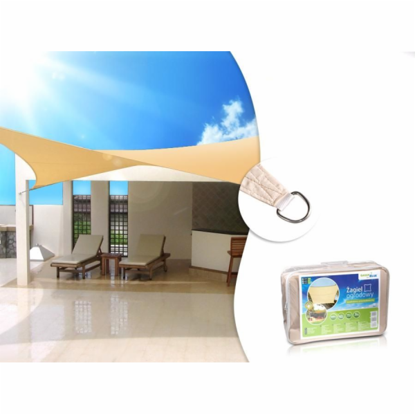 UV zahradní plachta GB505 5m, čtvercová Cream