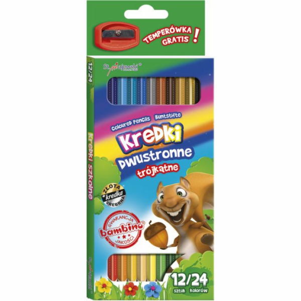 Svatý. Majewski Oboustranné tužkové pastelky 24 barev + o...