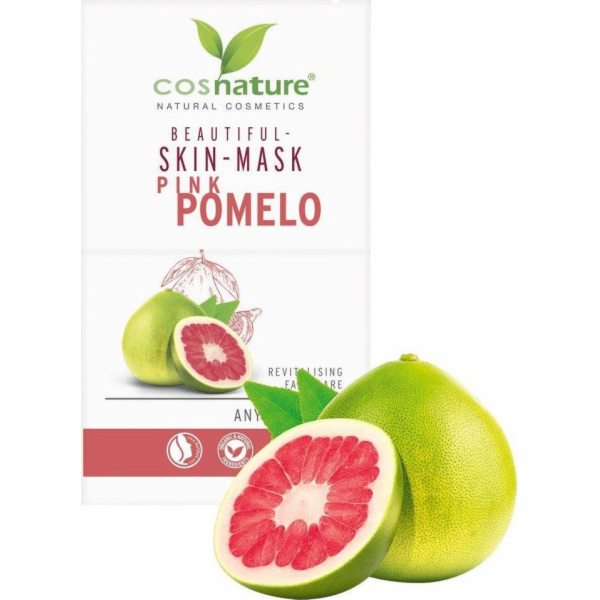 Cosnature Natural zkrášlující pleťová maska s růžovým pom...