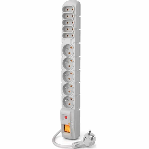 Acar S10 přepěťová ochrana napájecí lišta 10 zásuvek 5 m ...