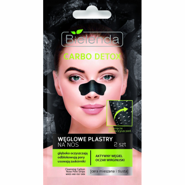 Bielenda Carbo Detox Black Charcoal Nos strips 2 ks.