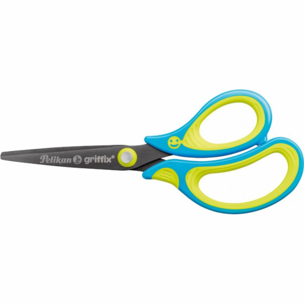 Nůžky Pelikan Griffix ergonomické špičaté neonově modré