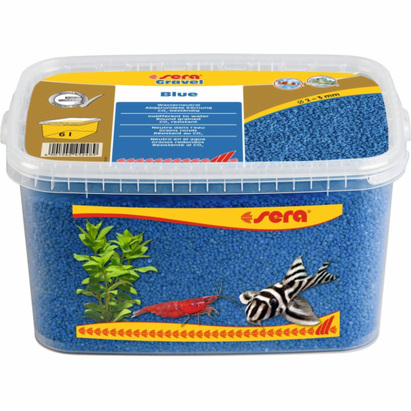 Sera Gravel Blue akvarijní štěrk, 2 - 3 mm, 3 l, modrý