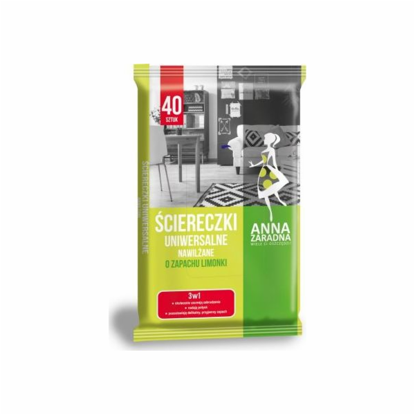 Sponky univerzální vlhčené ubrousky Anna Zaradna 40/p (PP...