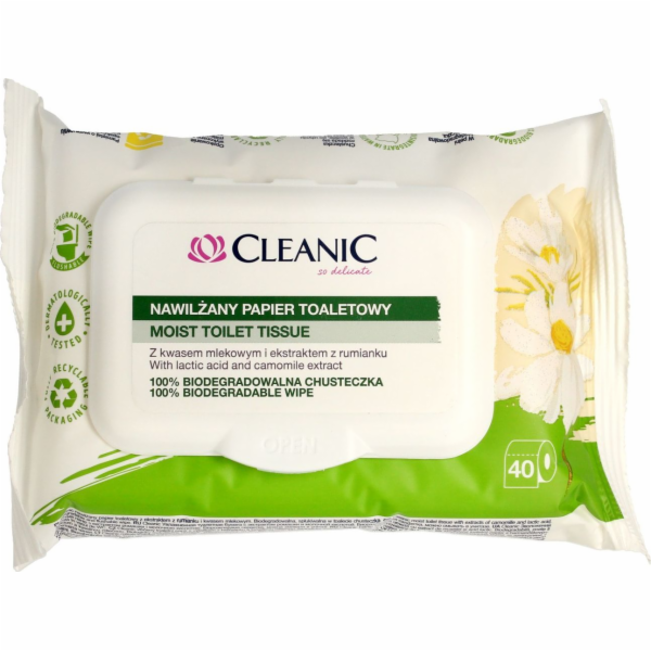 Cleanic Cleanic Vlhčený toaletní papír s výtažkem z heřmá...