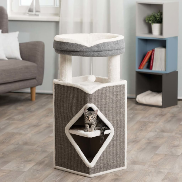 Trixie Cat Tower Arma, 98 cm, šedo/modrá