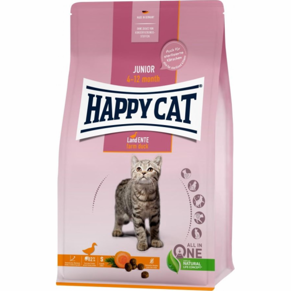 Happy Cat Junior Farm Duck, suché krmivo, pro koťata ve v...