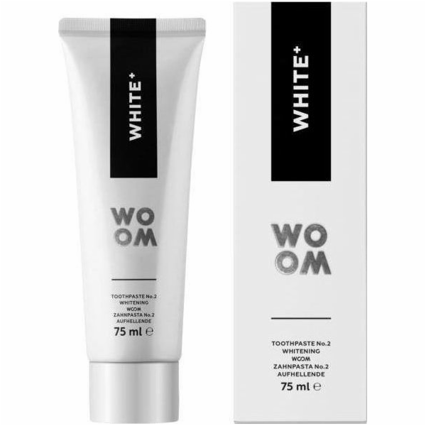 Woom Woom White+ bělící zubní pasta osvěžující dech 75ml