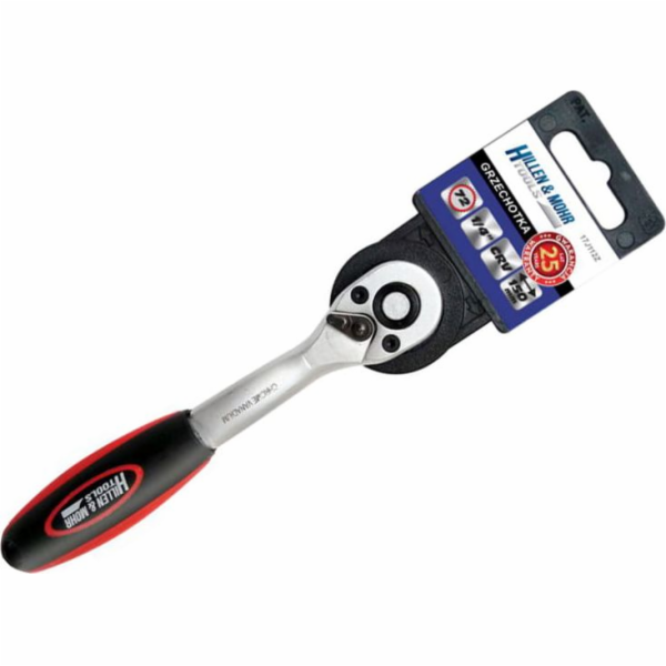 Ratchet Dedra 1/4, 72T, CRV 6140, zahnutá rukojeť ze dvou...