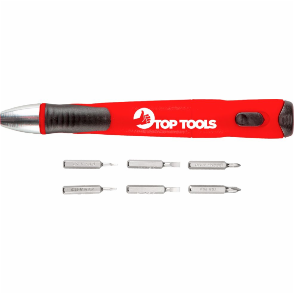 Šroubovací bity Top Tools s rukojetí 7 kusů