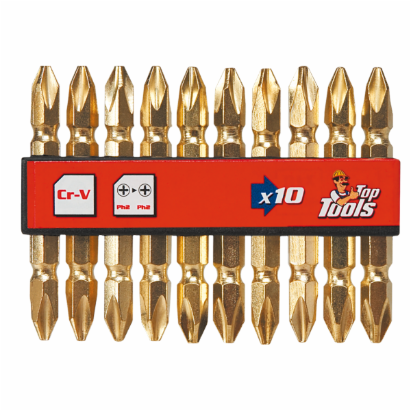 Top Tools Oboustranné šroubovací bity PH2 60mm 10 ks. - 3...