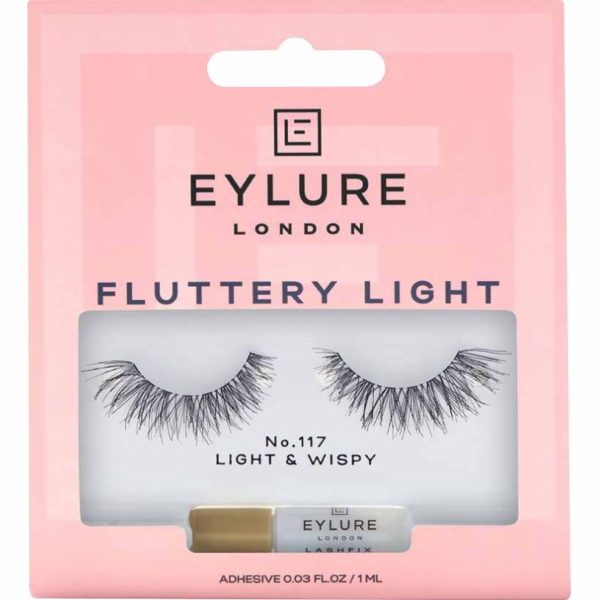 Eylure EYLURE řasy s lepidlem FLUTTERY LIGHT No.117 Light...