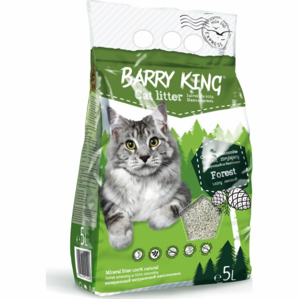 Bentonitové stelivo pro kočky Barry King Forest 5L