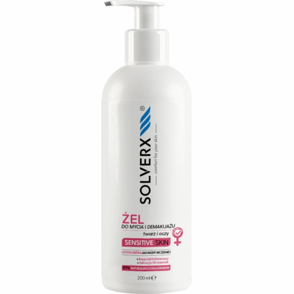 Solverx SOLVERX Sensitive Skin Gel na mytí a odlíčení obl...
